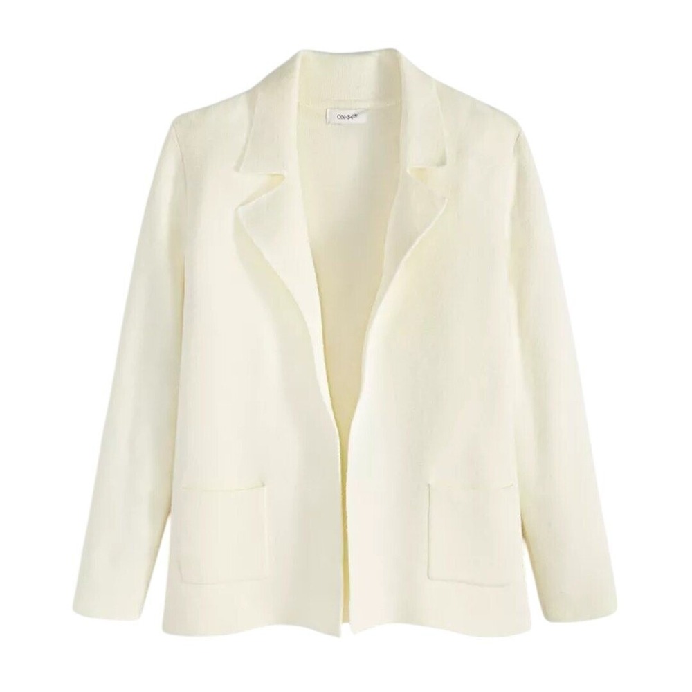 On 34th Women's Sweater Blazer Alabaster 1X‎ - Picture 3 of 7